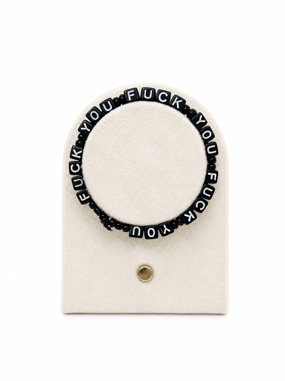 Paraphernalia 'F YOU' Beaded Bracelet - Black